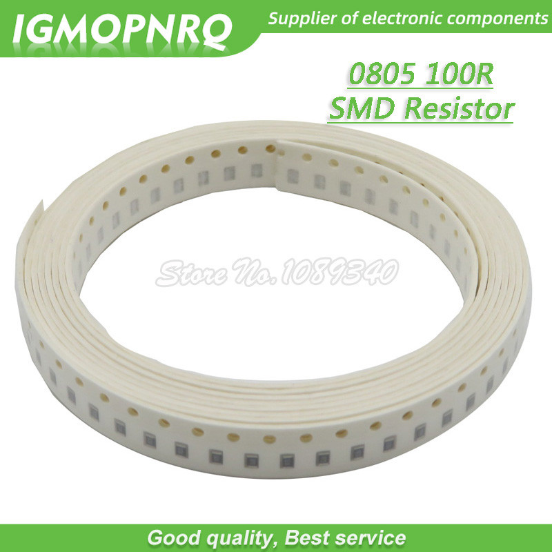 300 Chiếc 0805 SMD Điện Trở 100 ohm Chip Điện Trở 1 / 8W 100R ohms 0805 100R