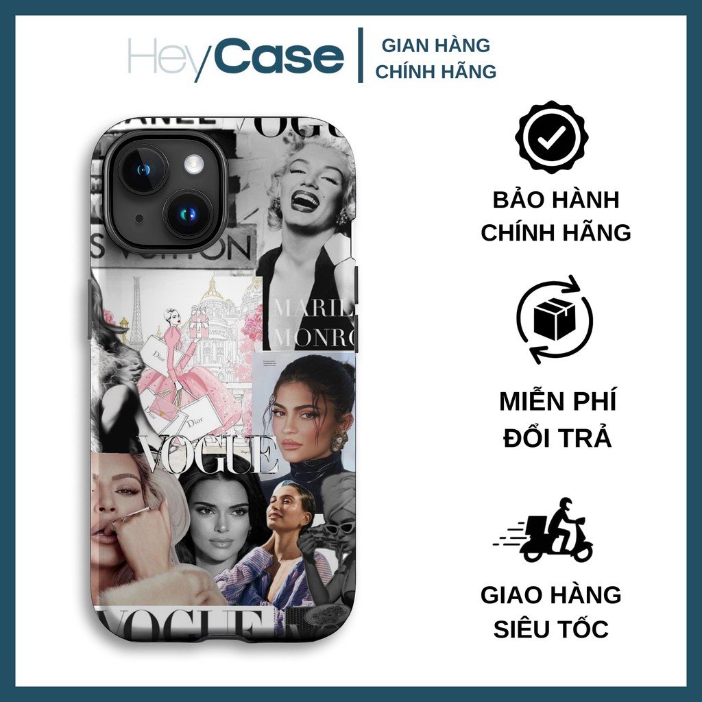 Ốp iphone collage Marilyn Monroe Kylie Jenner Kendall Dior case silicon dẻo chống sốc bảo vệ máy