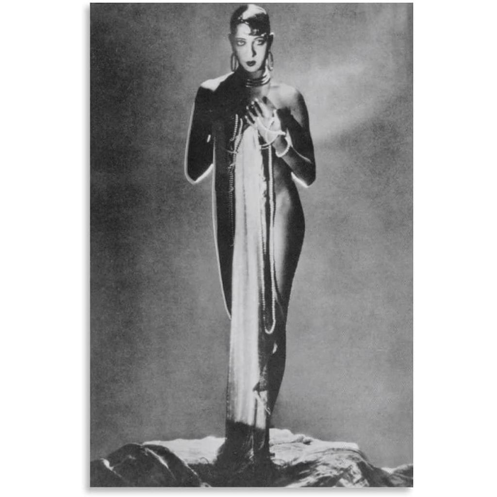 Josephine Baker 1925-1926 Vintage Đen Trắng Retro Poster (2) Tranh Canvas Nghệ Thuật Treo Tường Post