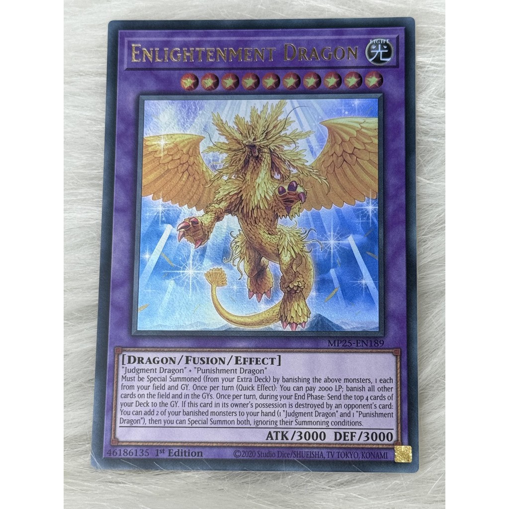 Thẻ bài Yu-Gi-Oh Tiếng Anh chính hãng: Enlightenment Dragon (MP25-EN189)