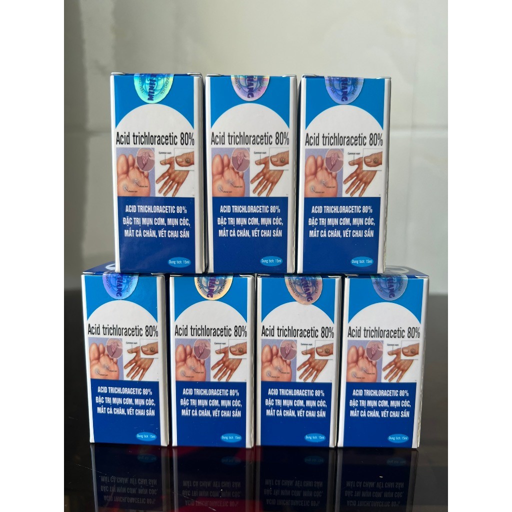 Lọ chấm mụn cơm, mụn cóc, mụn ruồi, sùi mào gà...Acid trichloracetic 80%- Chai 15ml( che tên sp)