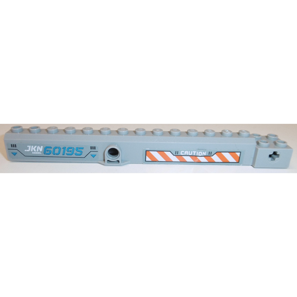 Brick2cube Part - Cánh tay cần cẩu bên ngoài, rộng có lỗ ghim ở điểm giữa với 'JKN MODEL 60195 ',' C