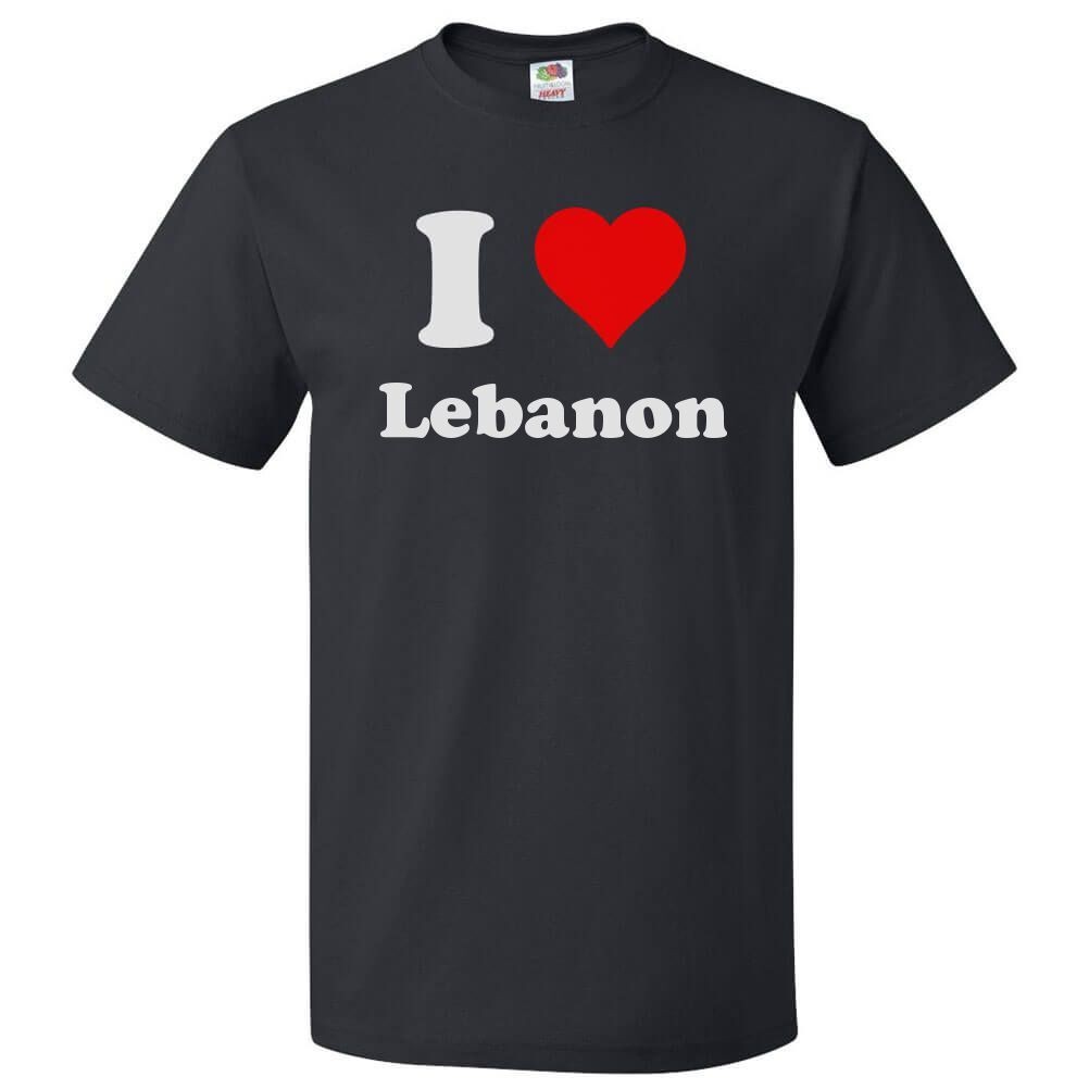 Áo nam ngắn tay Gildan 2025 I Heart Lebanon - I Love Lebanon Tee xs-3xl 1 cotton