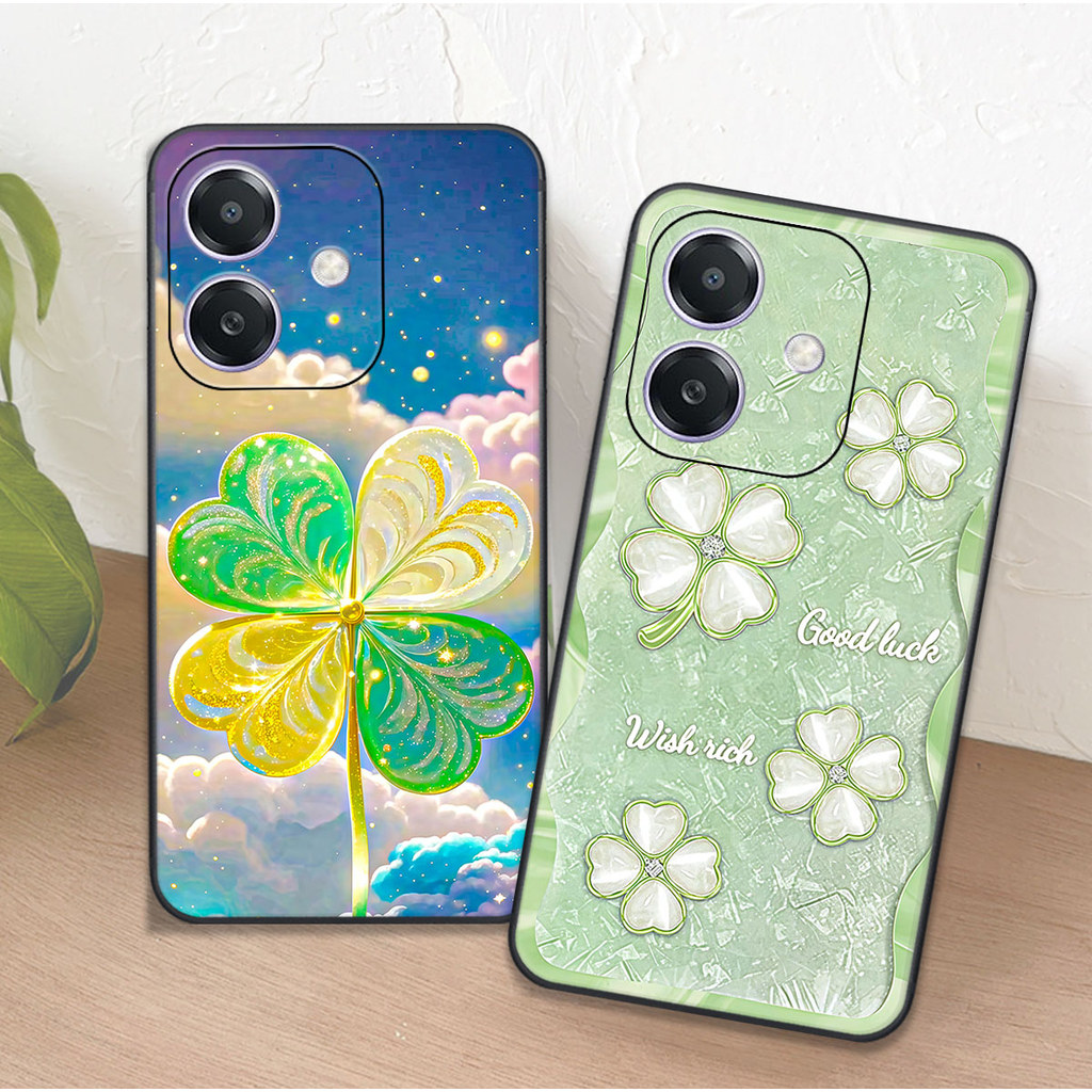 Ốp lưng dành cho Oppo A3 / A3x / A3i 5G in hình hoa cỏ 4 lá clover case