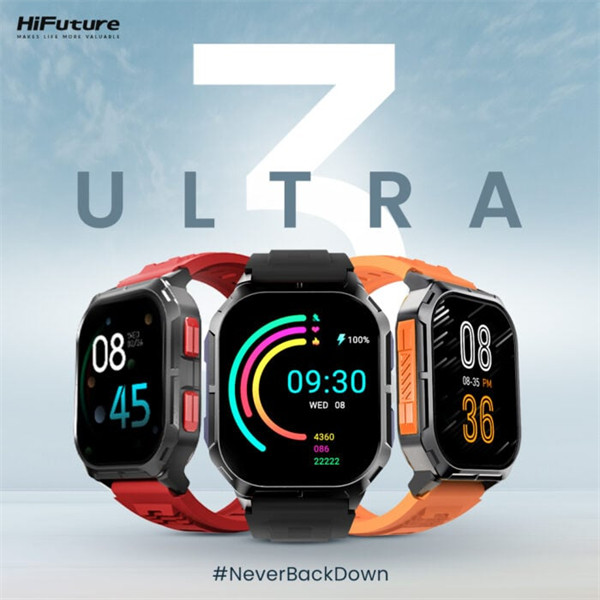 Đồng hồ HiFuture Ultra 3 hỗ trợ theo dõi sức khoẻ, Tập luyện, Bluetooth 5.2, màu cam