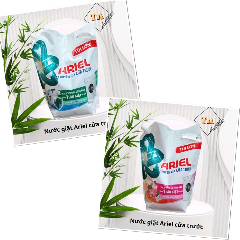 Nước giặt Ariel cửa trước