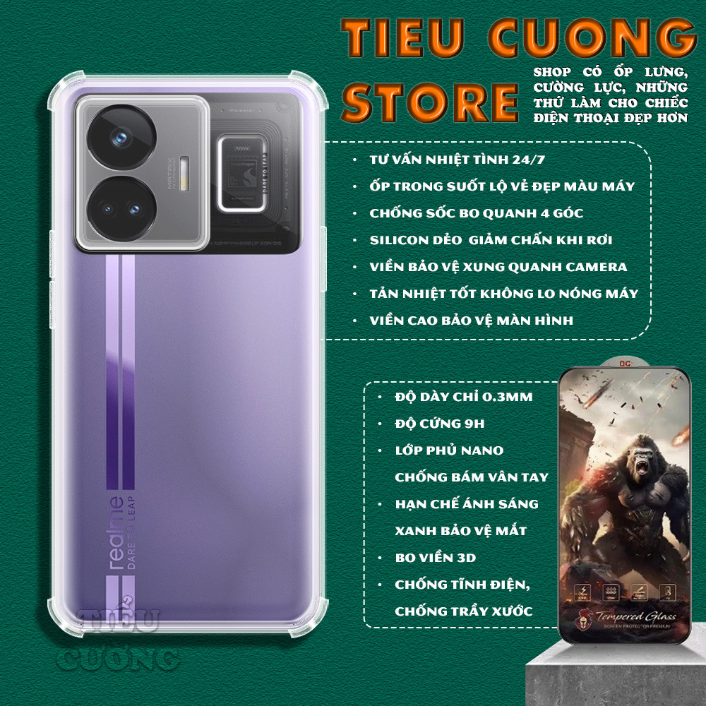 Ốp lưng dành cho REALME GT NEO 5/GT NEO 5 SE/GT NEO 6 SE Silicon CHỐNG SỐC 4 CẠNH BẢO VỆ CAMERA
