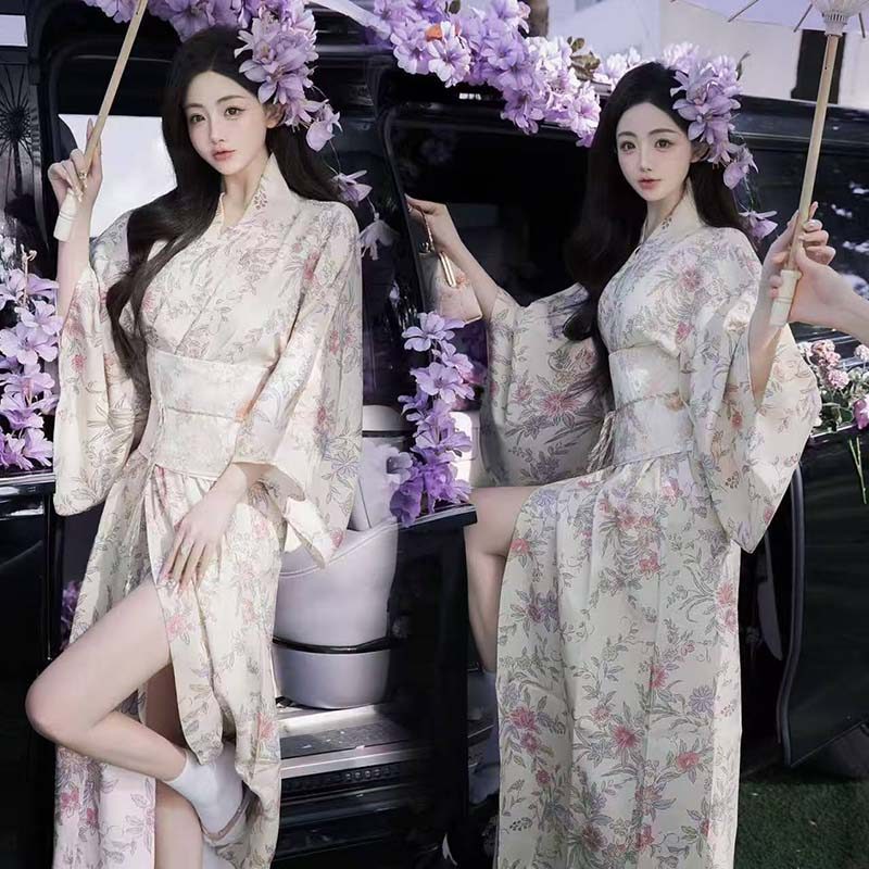 Váy dạ hội nữ Yukata kimono truyền thống Nhật Bản Geisha kimono