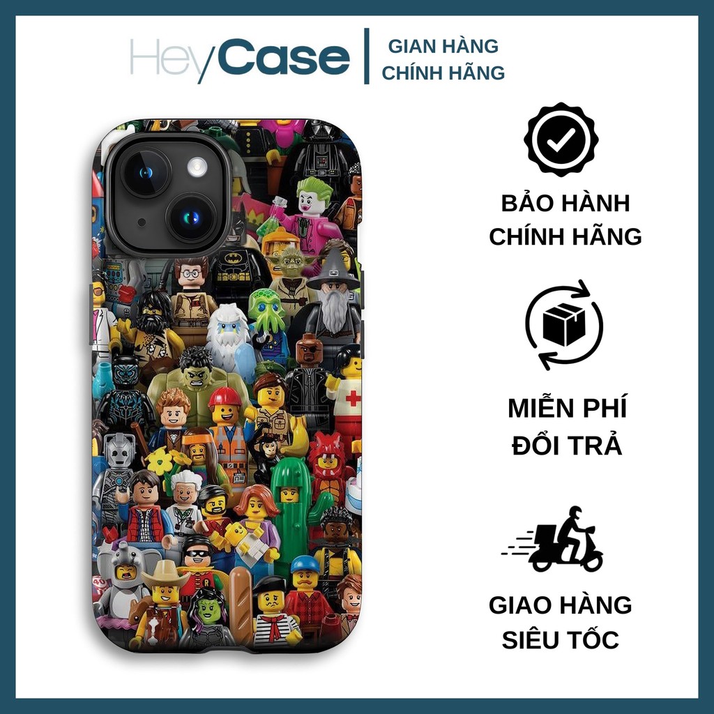 Ốp lưng điện thoại collage Lego minifigure Joker và Gandalf và Black Panther ốp TPU dẻo cho iPhone