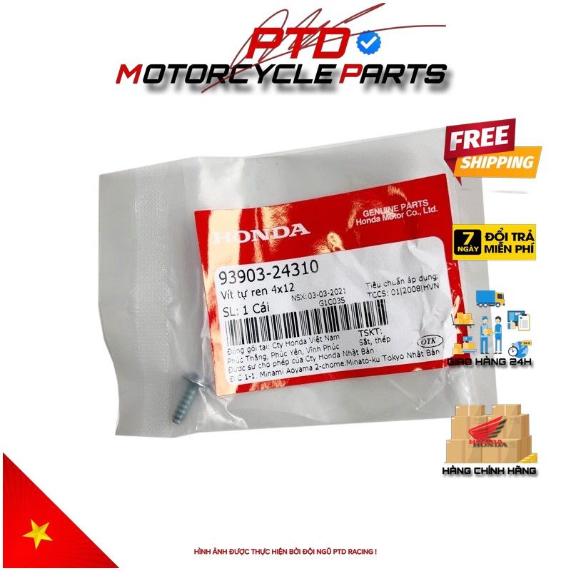 Vít tự ren HONDA nhiều dòng xe 4x12  _(9390324310) H460