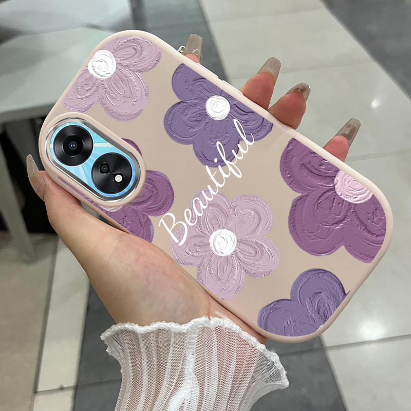 Ốp Lưng OPPO A58 5G A78 5G A58X 5G A1X A2X 5G A78 A79 5G A2 5G Case Tím Hoa nhỏ/Tình yêu