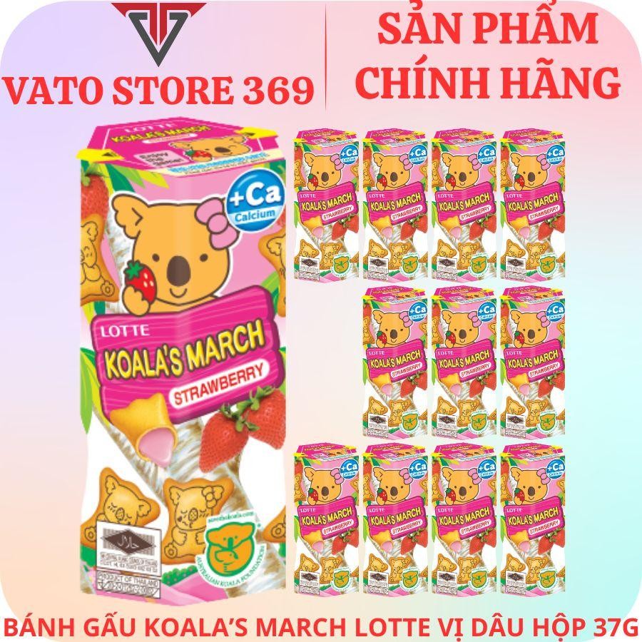 Bánh gấu KOALA'S MARCH nhân kem dâu hộp 37g