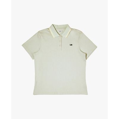 LEE - Áo polo nữ cổ bẻ tay ngắn phối logo_LWT013052207647-A11001