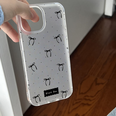 Suntaiho Coquette Nơ Họa Tiết Trong Suốt In Tối Giản Chống Sốc TPU Dành Cho iPhone 17-11 X XS XR Pro Max Plus