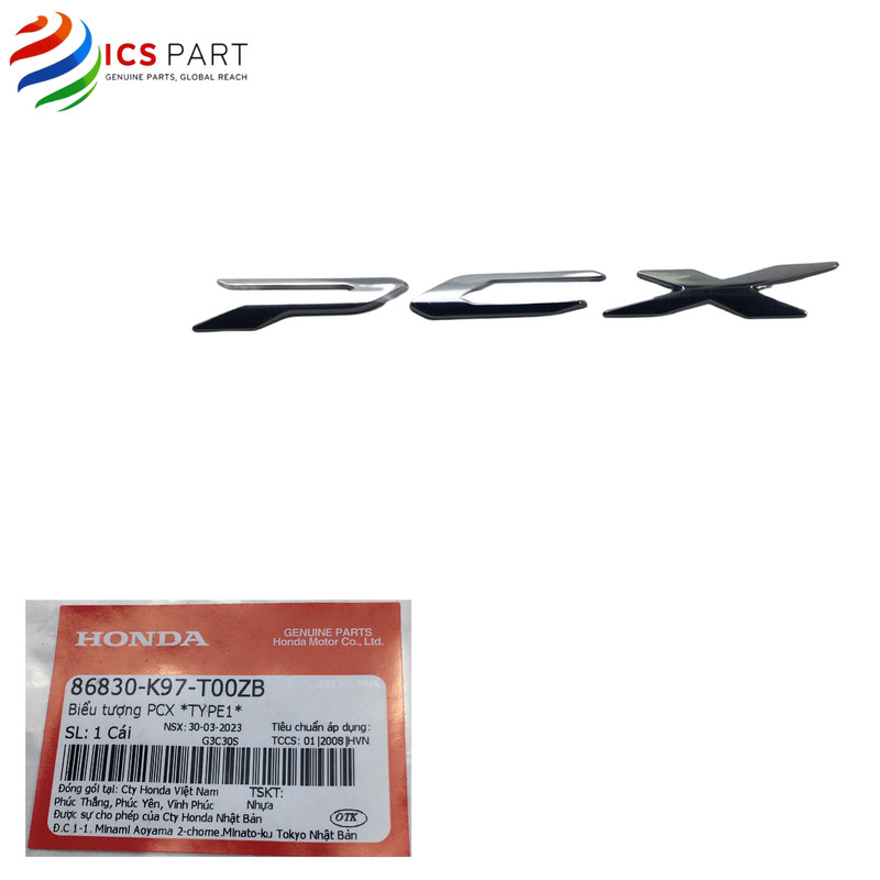 86830K97T00ZB |  Tem, Mác, Mark      PCX 125 PCX 125 K96 2018   Honda