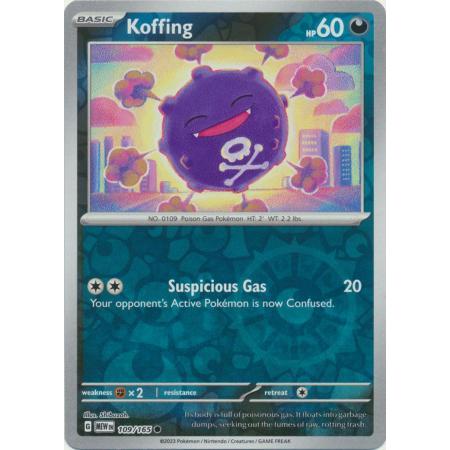 Thẻ Bài Pokemon Koffing - 109/165 - Common Reverse Holo