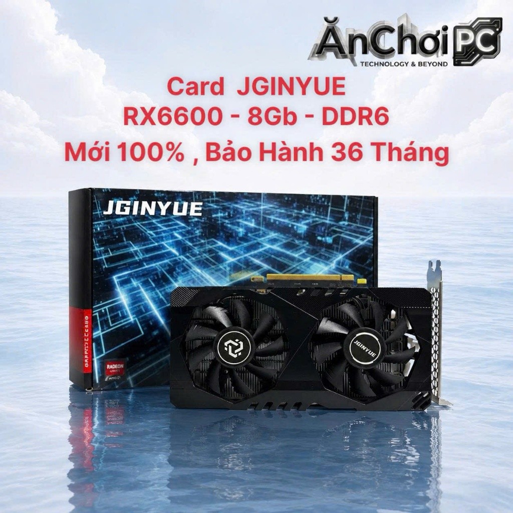 Card JGINYUE RX6600 - 8GB - DDR6 , VGA Gaming Hiệu Năng Cao , Mới 100% , Bảo Hành 36 Tháng