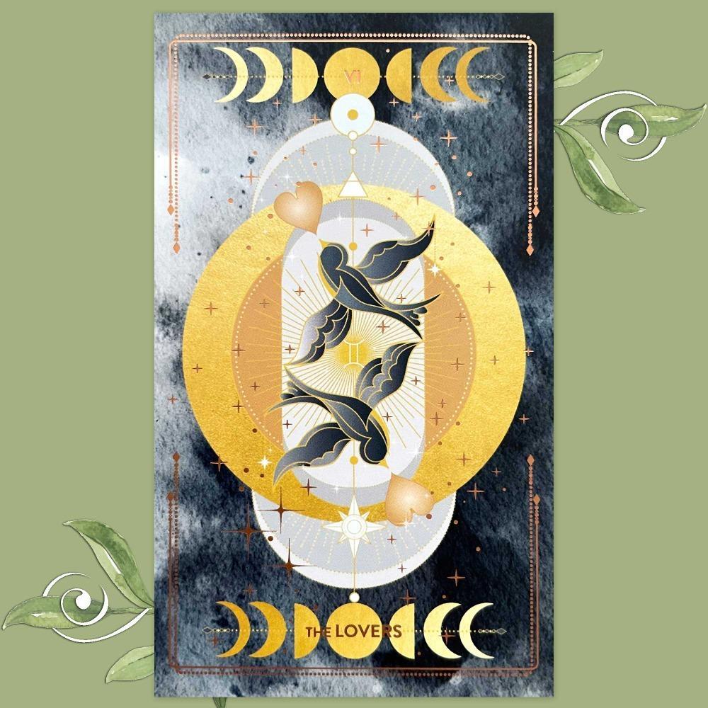 12 * 7cm Lucine Tarot MINDNIGHT Edition 78 lá bài Bài Fortune Telling