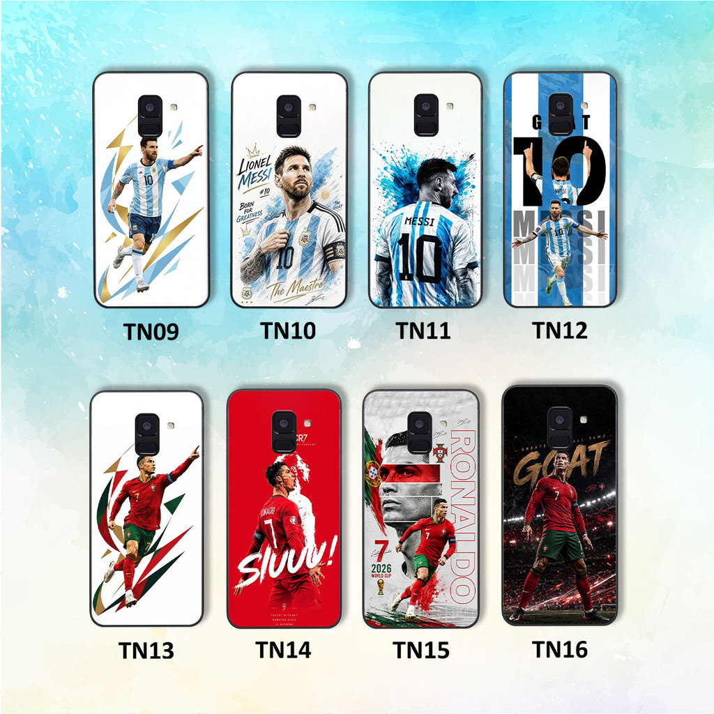 Ốp lưng Samsung A6 2018 / A6 Plus / A6+ hình Messi Ronaldo siêu đẹp