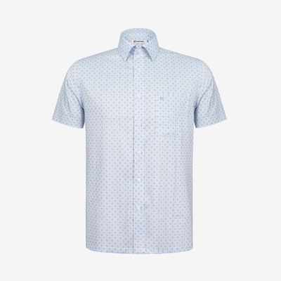 Áo sơ mi nam KHATOCO Tailor ngắn tay mã A1MN538T2-CNIN 148-2805-N