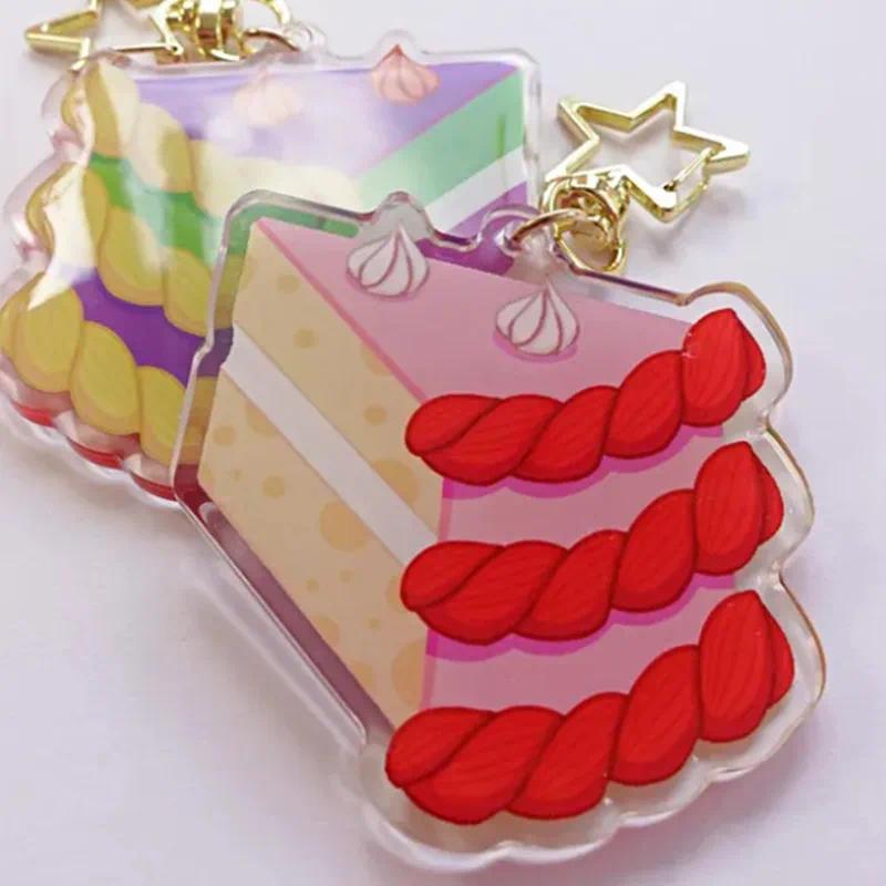 Cake At Stake - Yoylecake - Bfdi Keychain - Double-sided Acrylic Kawaii Pendant Móc Khóa Dày 4mm, In