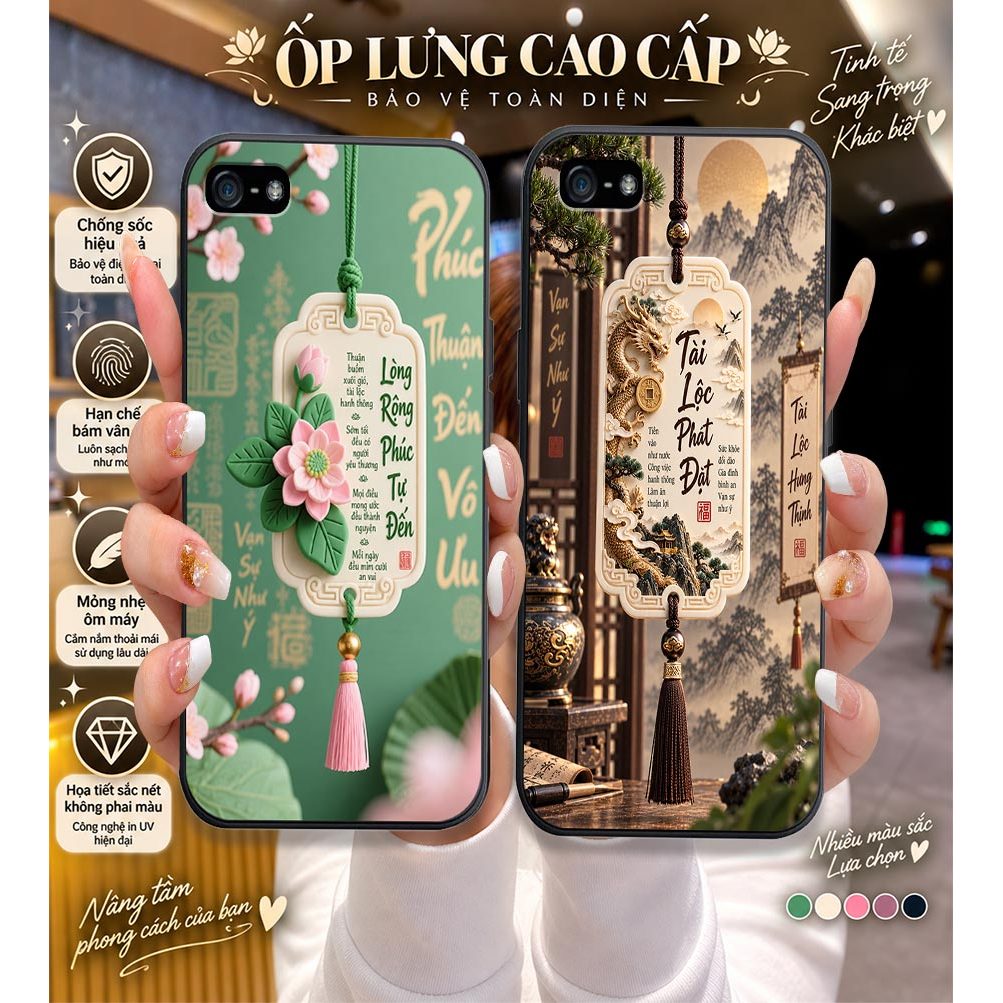 Ốp Lưng Dành Cho Apple iPhone 5 / iPhone 5S / iPhone 5SE in hình Cát Tường Phúc Lộc