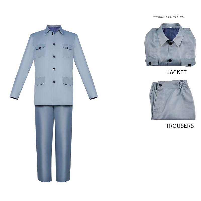 Anime Movie Boy And The Heron Mahito Maki Cosplay Costume Grey Suit How Do You Live Halloween Mahito