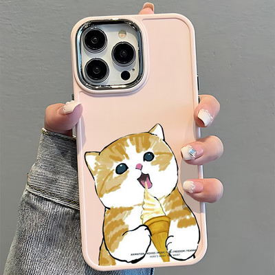 Suntaiho Mèo Dễ Thương Món Tráng Miệng Màu Đen Chắc Chắn In Hình Chống Sốc TPU Dành Cho iPhone 17 16 15 14 13 12 11 X XS XR Pro Max Plus