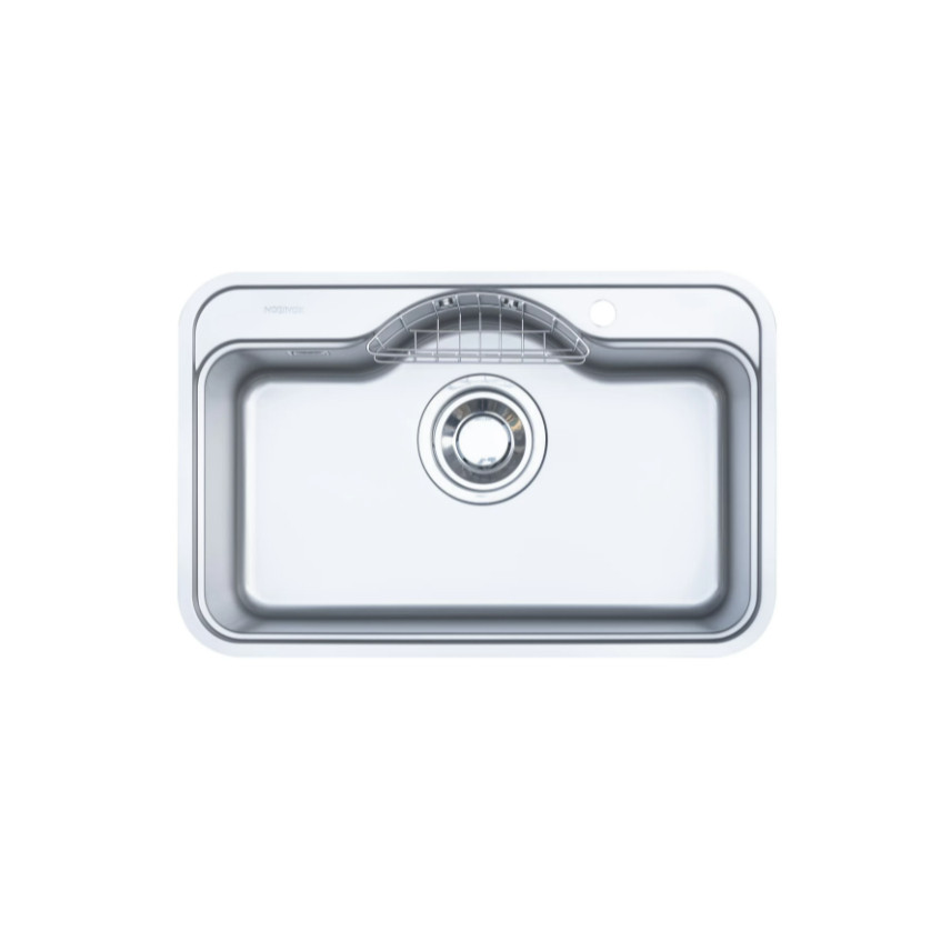 Chậu rửa bát 1 hố Nobinox Rosa NN975D – Inox AISI 304 – Bề mặt chống xước – Tặng thớt và rổ