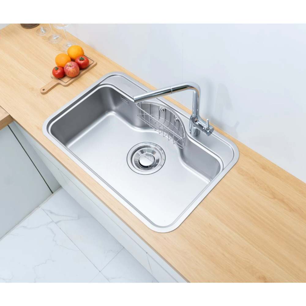Nobinox Rosa NN975D – Chậu rửa bát 1 hố lắp âm – Inox AISI 304 cao cấp – Bề mặt chống xước