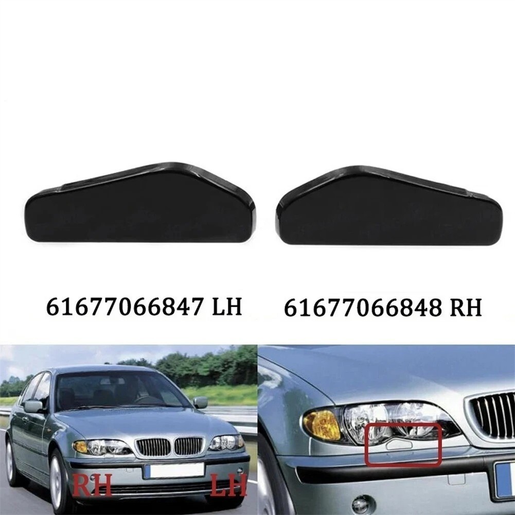 {} 2 Vỏ vòi phun máy giặt đèn pha cho BMW E46 3 61677066847 61677066848