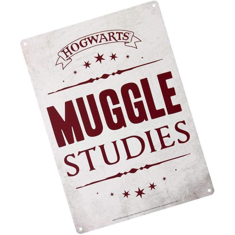 Harry Potter Muggle Nghiên cứu Dấu hiệu thép Tấm dán tường