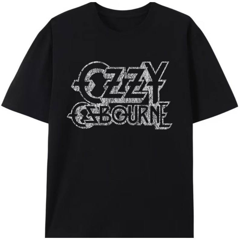 Áo thun đen Ozzy Osbourne 'Vintage Logo' - Mới