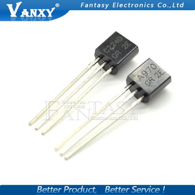100 chiếc 2SA970 2SC2240 (50 chiếc * A970 + 50 chiếc * C2240) TO-92 Transistor lưỡng cực - BJT NPN m