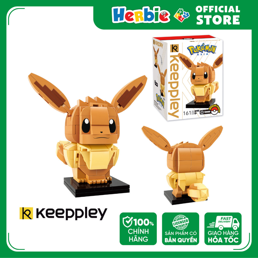 HÀNG OUTLET - Đồ Chơi Lắp Ráp KEEPPLEY Pokemon Kuppy-Eevee A0102 - Herbie Toys