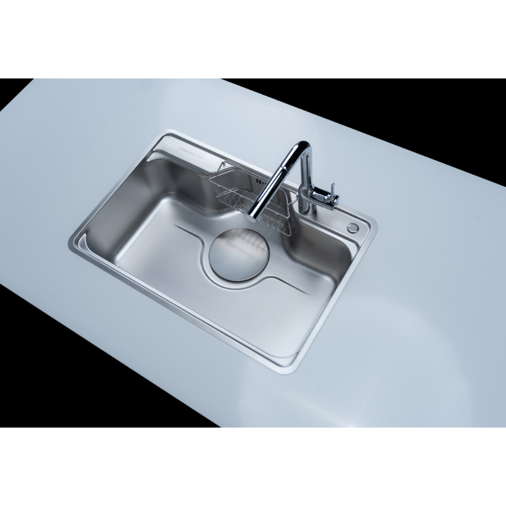 Nobinox LIKEN NL725D – Chậu rửa bát 1 hố lắp âm – Inox AISI 304 cao cấp – Tặng đầy đủ phụ kiện