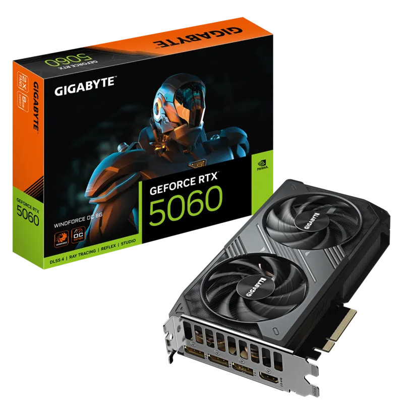 Card màn hình Gigabyte RTX 5060 WINDFORCE OC 8GB (N5060WF2OC-8GD)