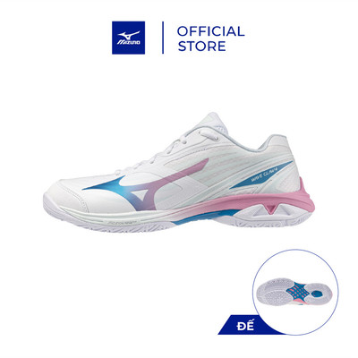 Giày Cầu lông Unisex WAVE CLAW 4 Trắng Xanh Hồng - 71GA264317