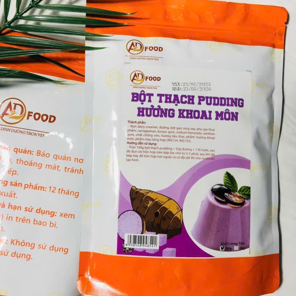 500g Bột thạch pudding hương khoai môn ADFOOD