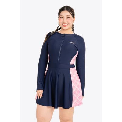 Đồ bơi nữ SOBIE liền thân váy tay dài chống nắng Chubby Faye