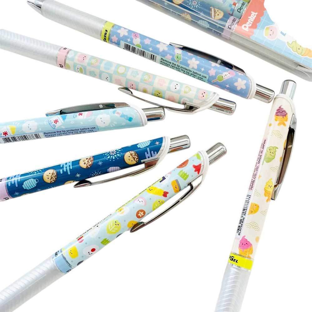 Pentel Energel Kawaii Bút Bi Gel 0.5mm Snacks Mực Xanh