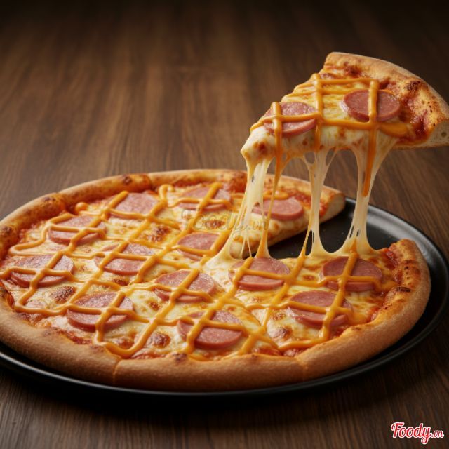 TRÙM DEAL - TP.HCM - 3 RÂU - GÀ RÁN, PIZZA, TRÀ SỮA & XIÊN QUE - PIZZA XÚC XÍCH SỐT PHÔ MAI (S)