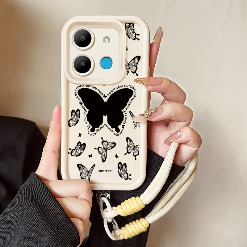 Ốp Lưng Cho Infinix Smart 7 7 HD Điện Thoại Ghost Silicone Dây Đeo Chống Sốc
