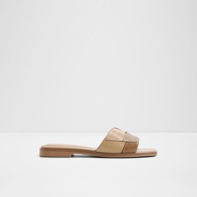 Dép sandal quai ngang nữ ALDO ITSANDALMIX màu be