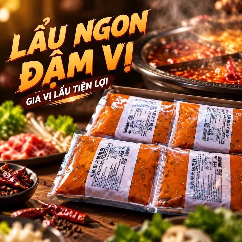 Gia vị lẩu Trùng Khánh, bơ bò, cay tê, dùng cho Malatang, đặc sản Trung Quốc
