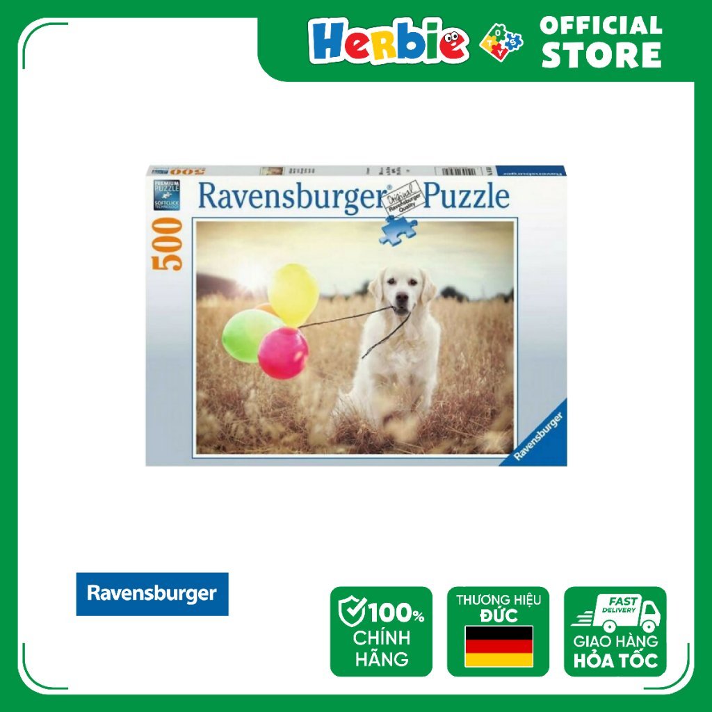 HÀNG OUTLET - Đồ Chơi Xếp Hình Puzzle 500 Mảnh RAVENSBURGER Balloon Party Jigsaw Puzzle 165858 - Her