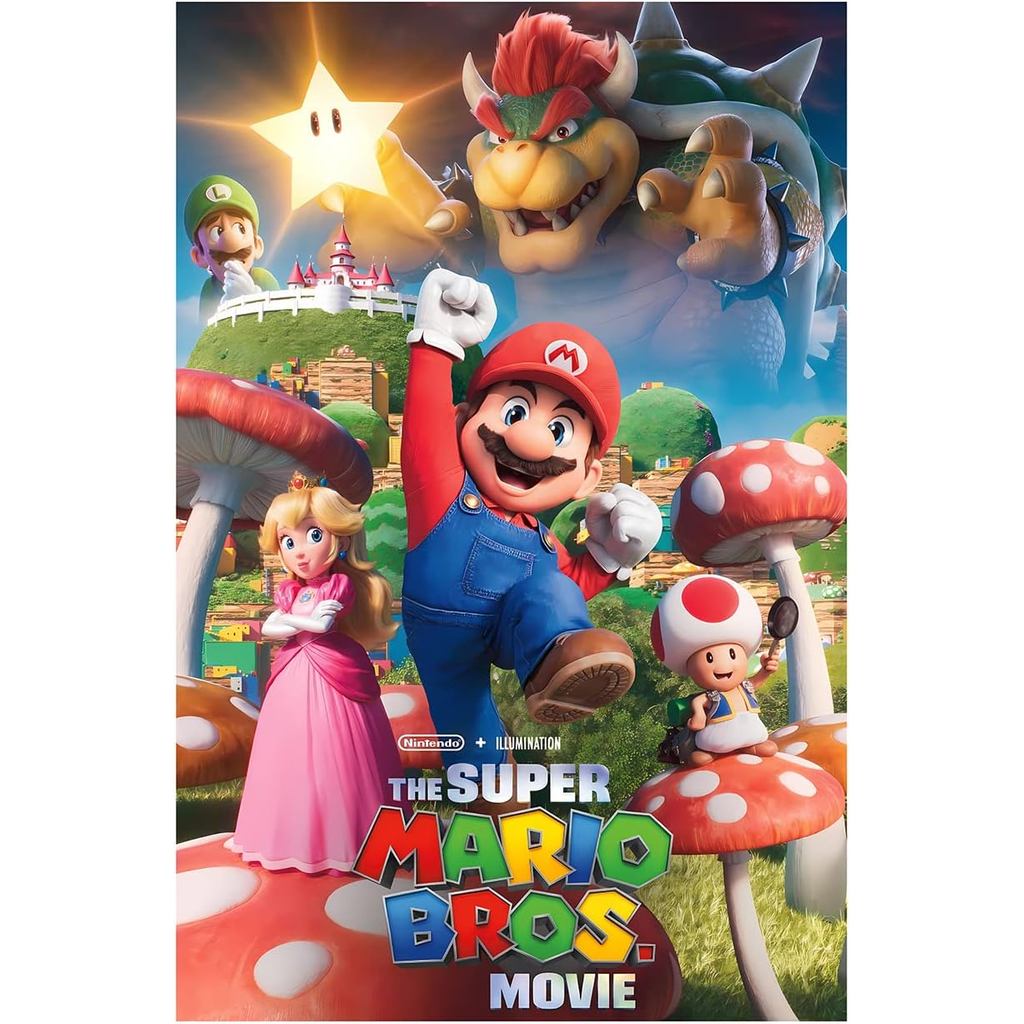 The Super Mario Bros Poster 2023 Poster Phim In Hình Phòng Ngủ Trang Trí Vải Lụa Cho Nghệ Thuật Treo