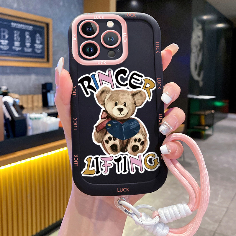 Ốp Lưng iPhone 11 11 Pro 11 Pro Max 12 12 Pro 12 Pro Max 13 13 Pro 13 Pro Max Case Với Lanyard Silic