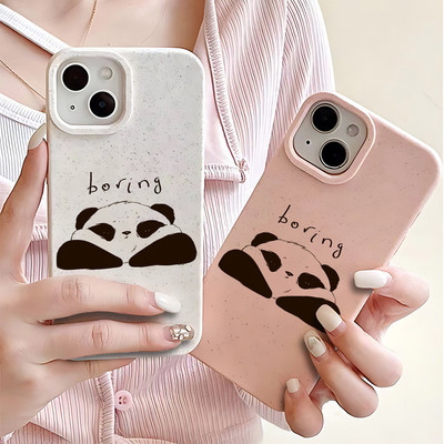 Ốp điện thoại TPU chống sốc in hình gấu trúc lười Suntaiho cho iPhone 17 16 15 14 13 12 11 X XS XR Pro Max Plus