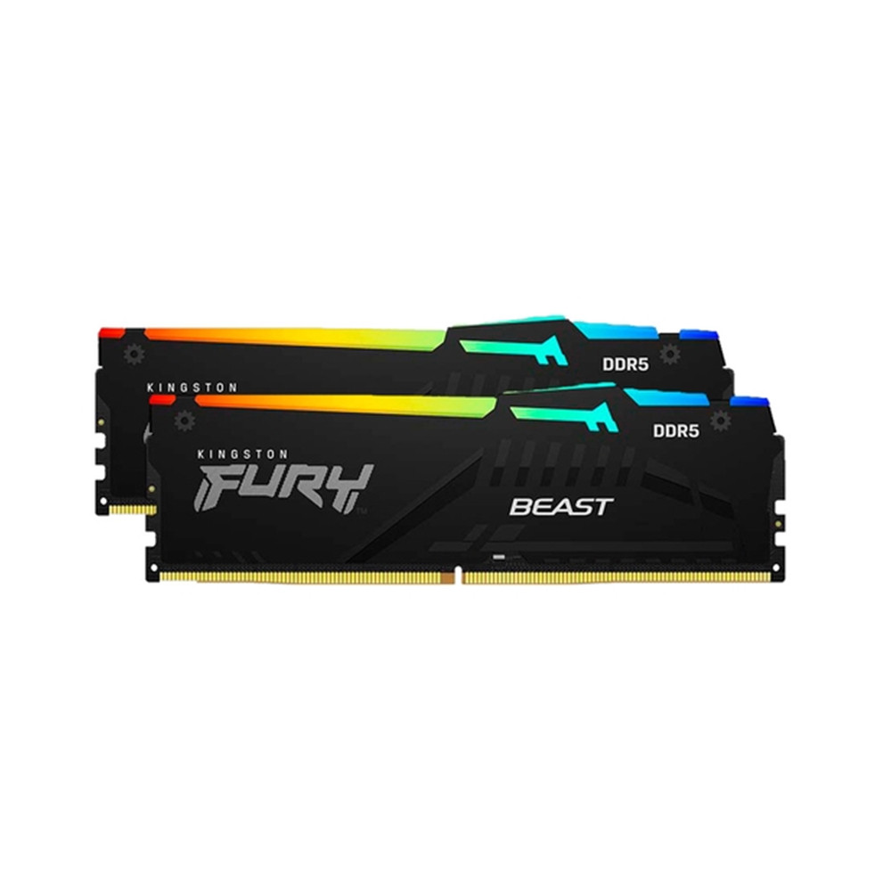 Ram Kingston 32Gb (16Gbx2) D5-600030 Fury Beast BLK RGB K2